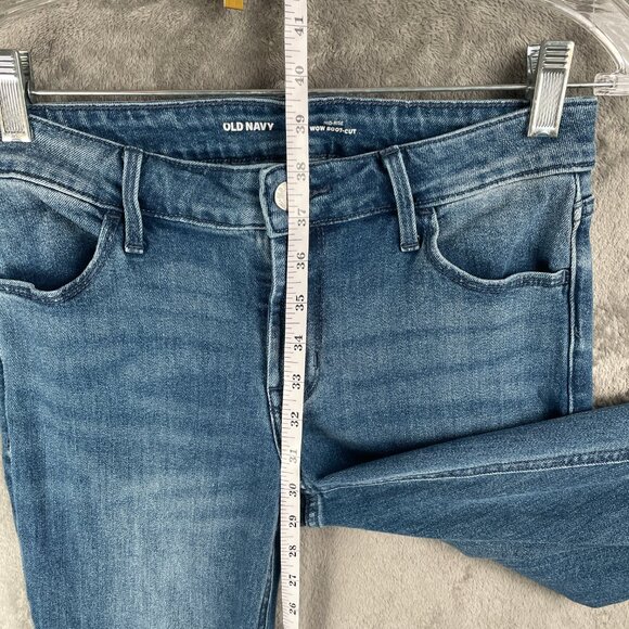 Old Navy Wow Boot-Cut Jeans Women’s 4 Blue Mid-Rise Stretch Flare Y2K Soft Denim - Picture 6 of 7
